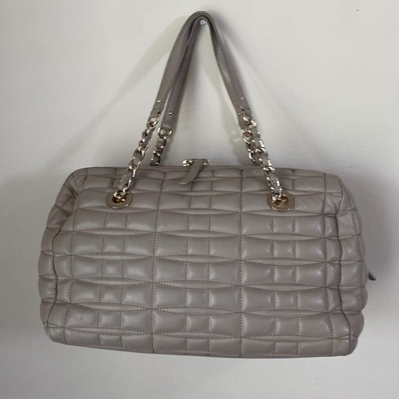 Kate Spade Boston Bag Quilted Tan Lambskin Leather Satchel - Picture 5 of 8